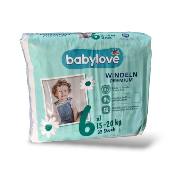 babylove Windeln Premium Gr. 6, XL, 15-20 kg, 32 St